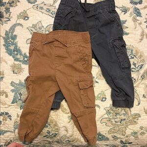 Old Navy Kids Cargo Joggers - Brown and Gray